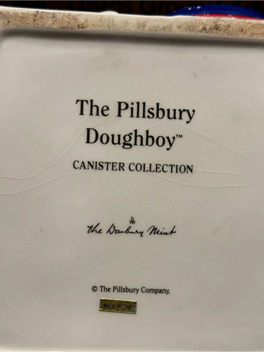 Vintage The Pillsbury Doughboy ceramic cookie jar canister TEA TIME